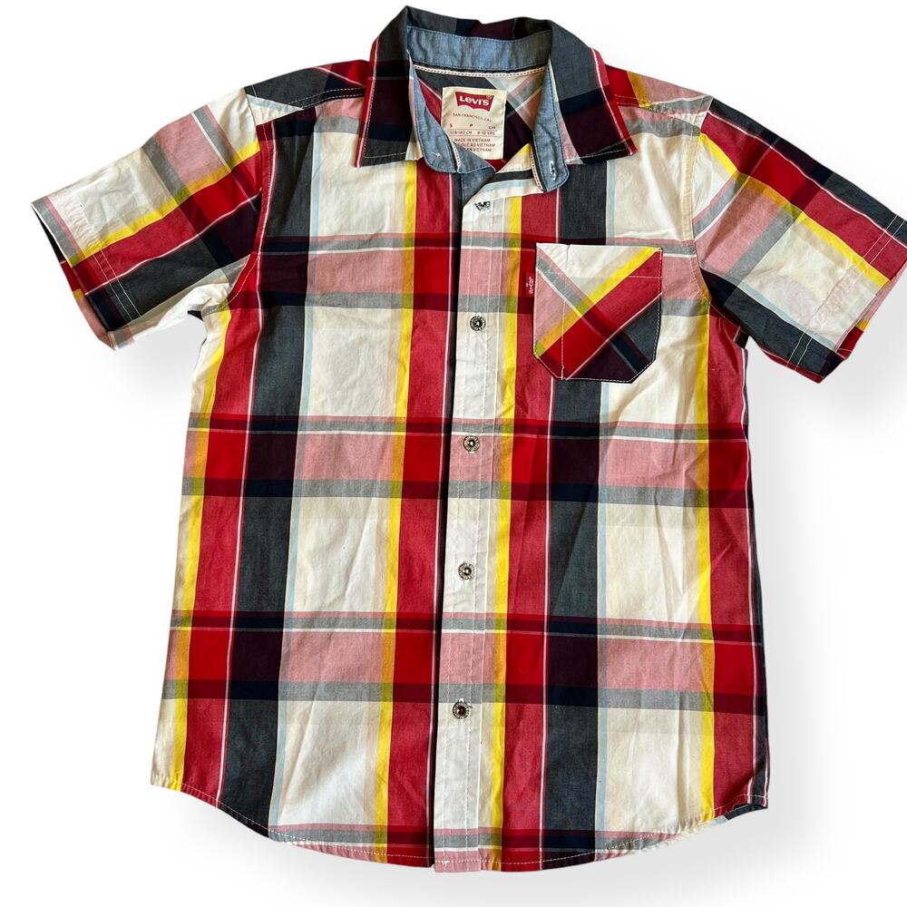 NEW Levi's Plaid Button-Down Shirt S 8/10 - Picture 1 of 10